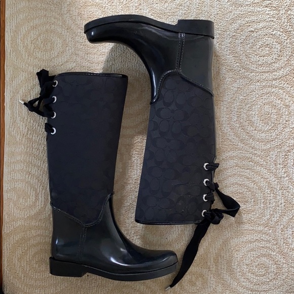 Coach Shoes - coach rain boots tristee